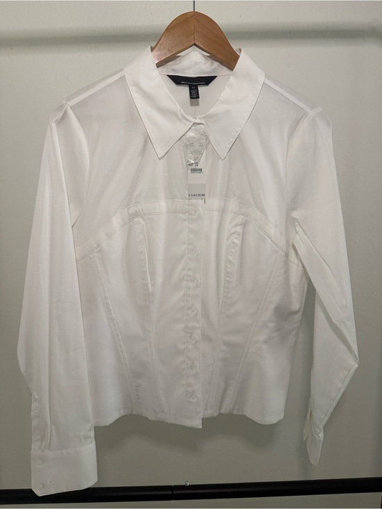 White House Black Market Other - White House Black Market White Button-Front Dress Shirt